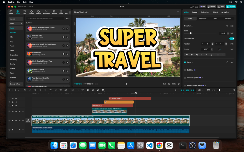 capcut timeline layers
