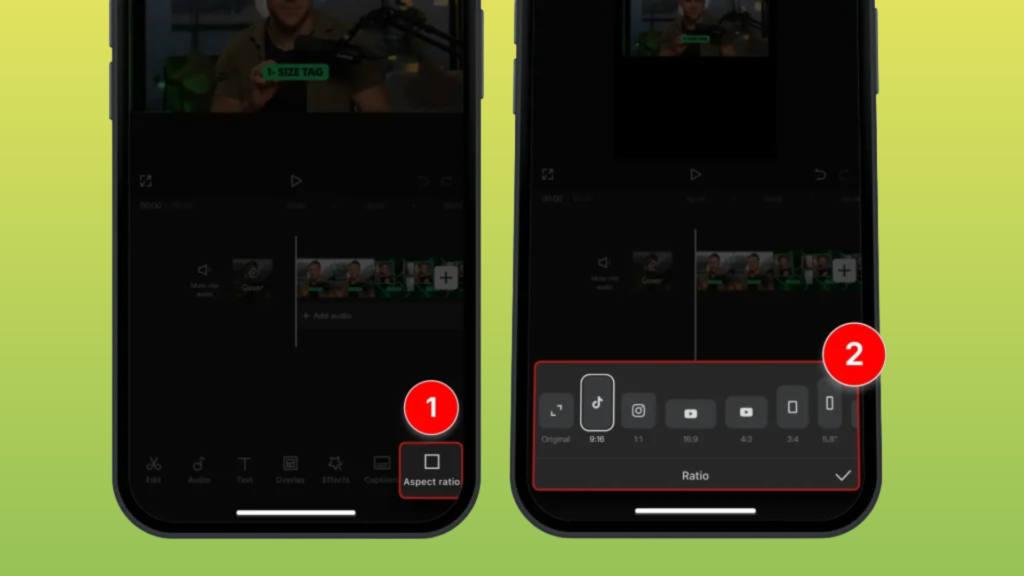 how to change video aspect ratio on capcut